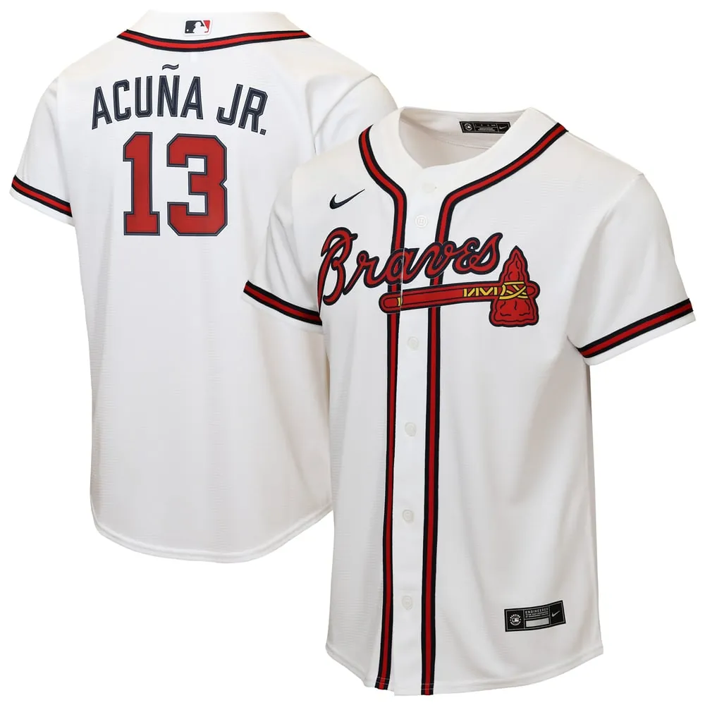 Ronald Acuña Jr. Atlanta Braves Nike Youth Home Replica Player Jersey - White