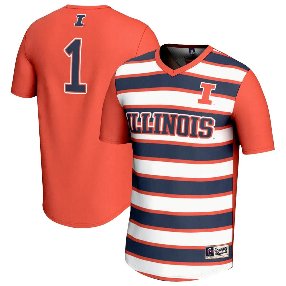 #1 Illinois Fighting Illini GameDay Greats Unisex Lightweight Soccer Fashion Jersey - Orange
