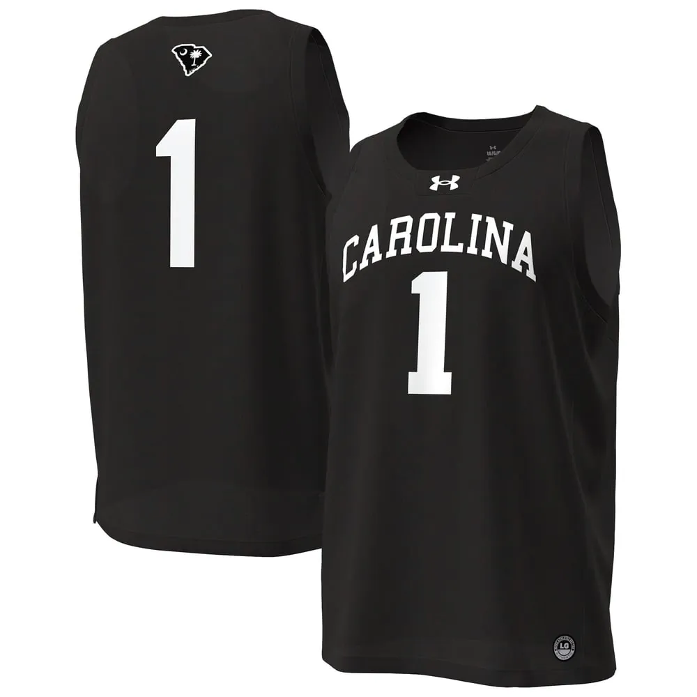 South Carolina Gamecocks Under Armour #1 Replica Basketball Jersey - Black