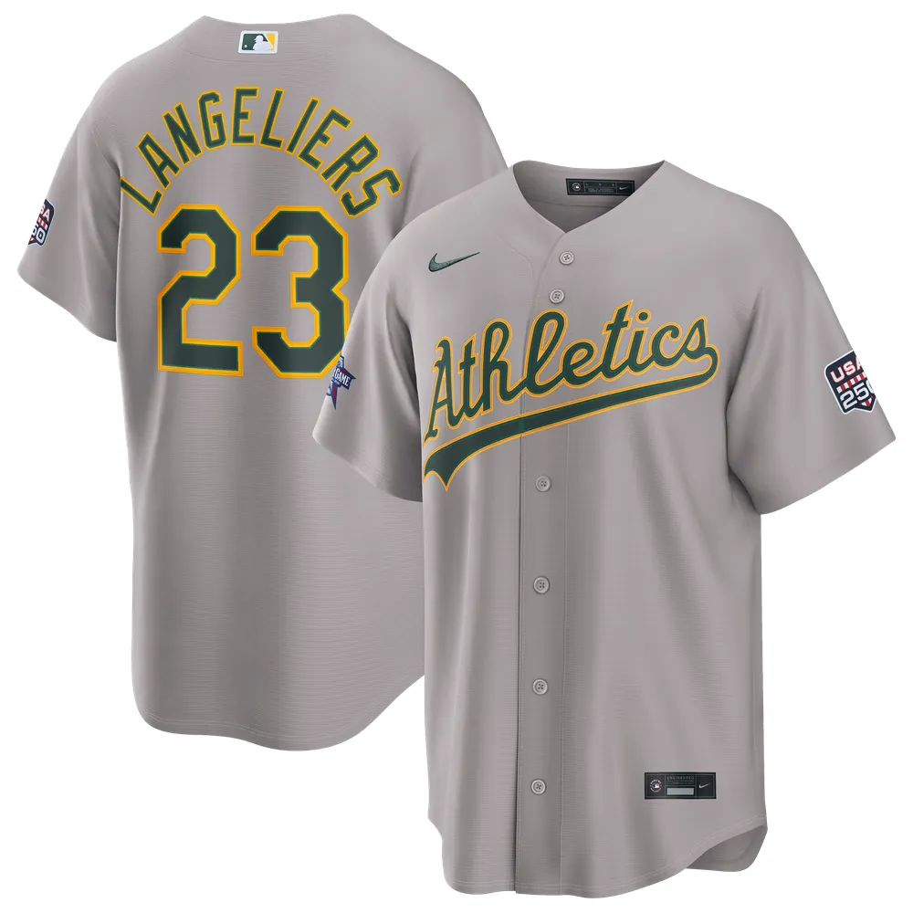 2026 All-Star Game Athletics Shea Langeliers Nike Gray Replica Jersey