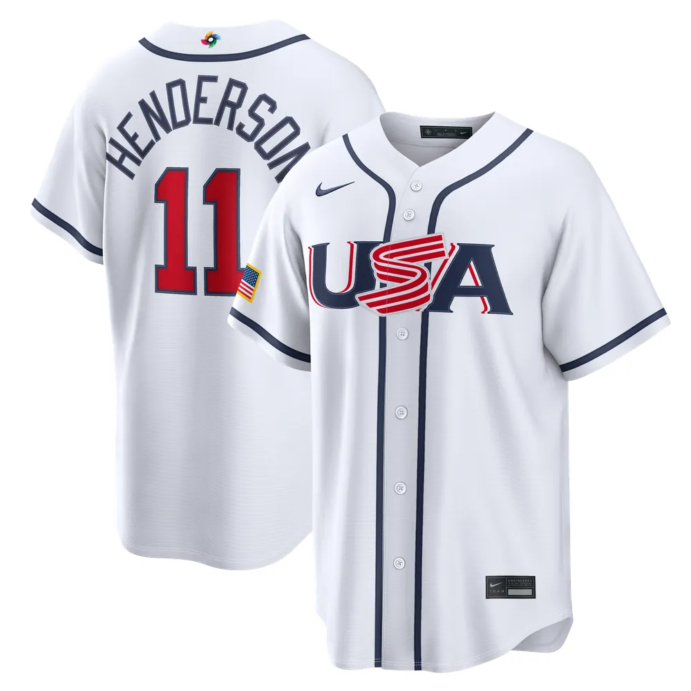 Gunnar Henderson USA Baseball Nike 2026 World Baseball Classic Home Stadium Jersey - White