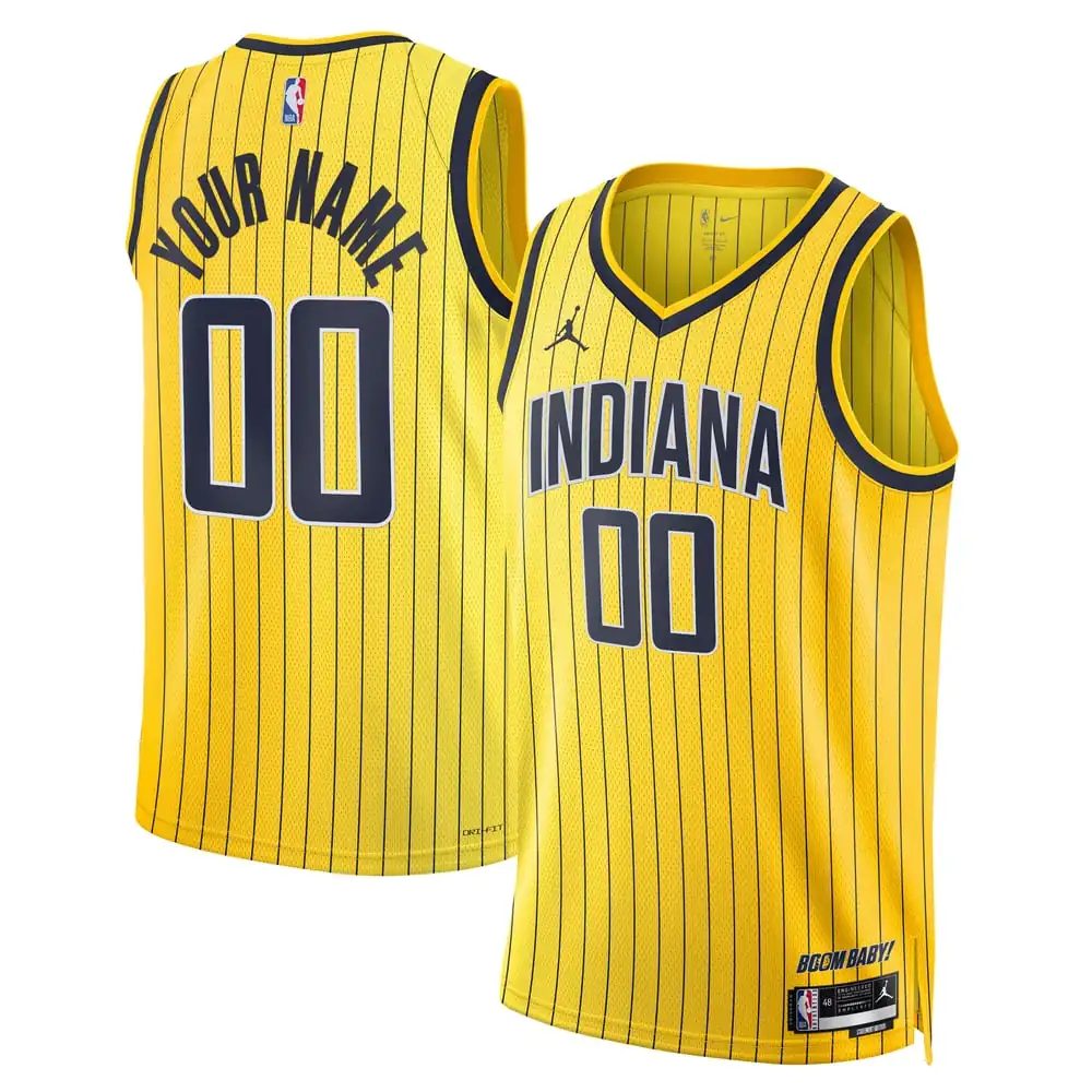 Indiana Pacers Jordan Brand Unisex Swingman Custom Jersey - Statement Edition  - Gold
