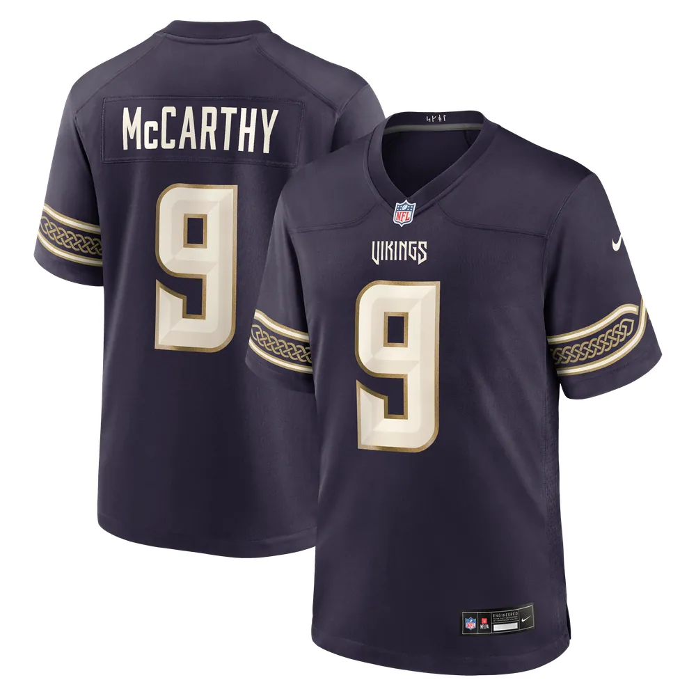 J.J McCarthy Minnesota Vikings Nike 2026 Rivalries Collection Game Jersey - Purple