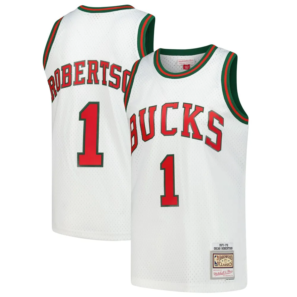 Oscar Robertson Milwaukee Bucks Mitchell & Ness Hardwood Classics Swingman Jersey - White