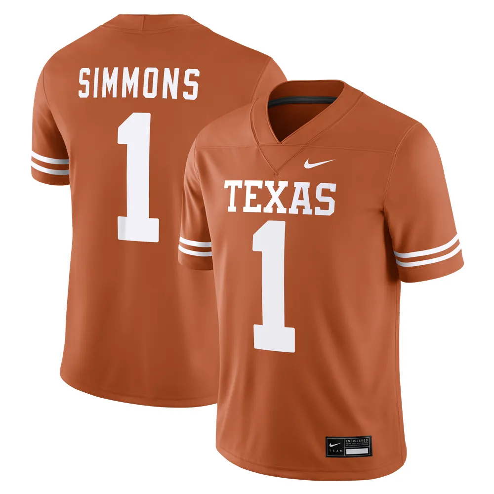 Colin Simmons Texas Longhorns Nike Game Football Jersey - Texas Orange