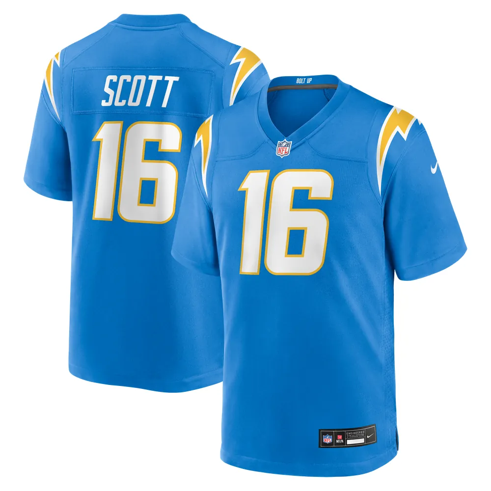 JK Scott Los Angeles Chargers Nike Game Jersey - Powder Blue