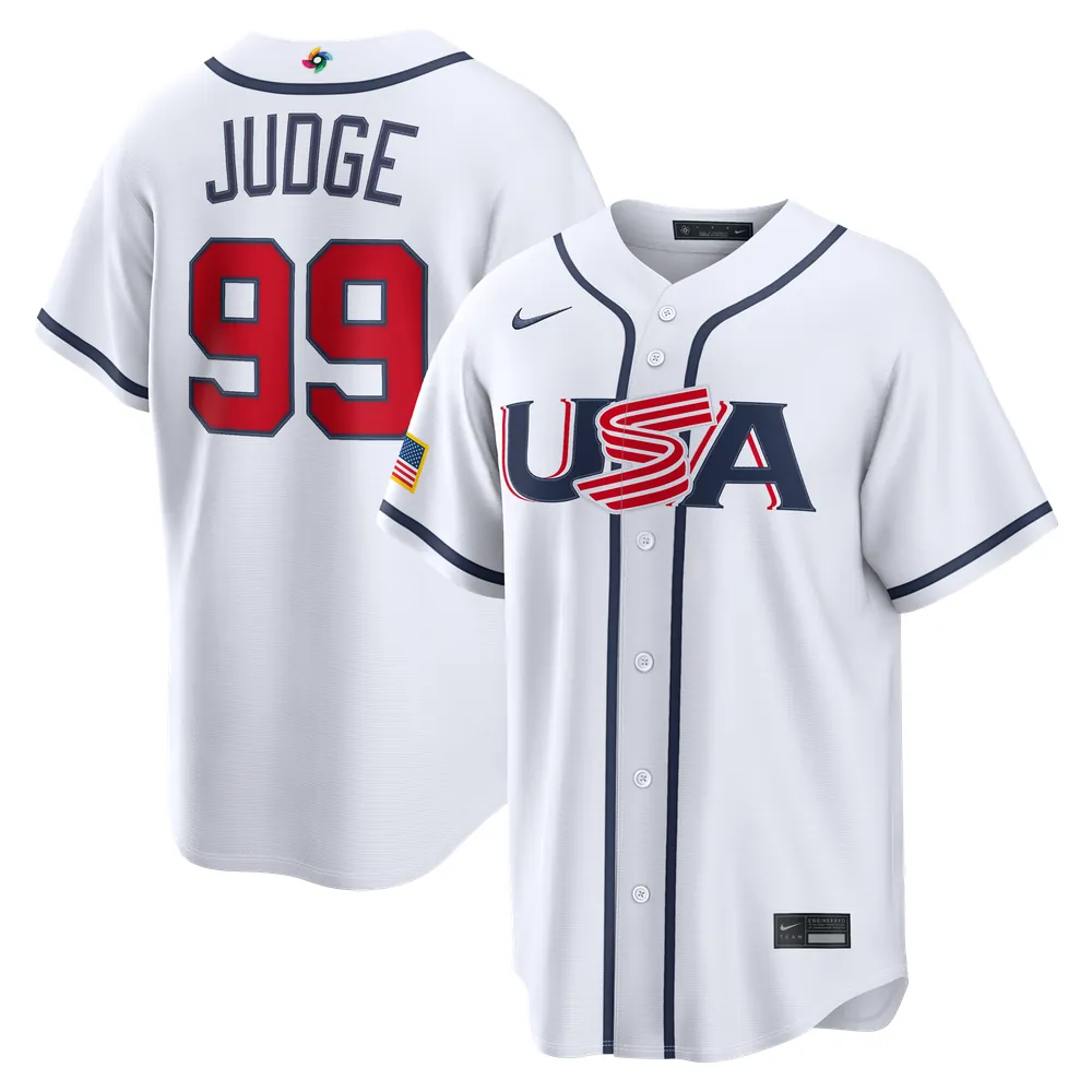 Aaron Judge USA Baseball Nike 2026 World Baseball Classic Home Stadium Jersey - White