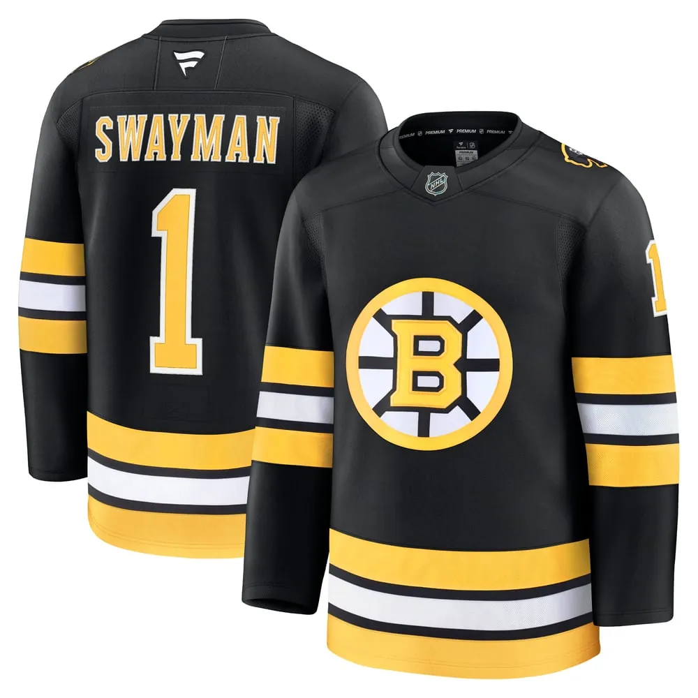 Jeremy Swayman Boston Bruins Fanatics Home Premium Jersey - Black