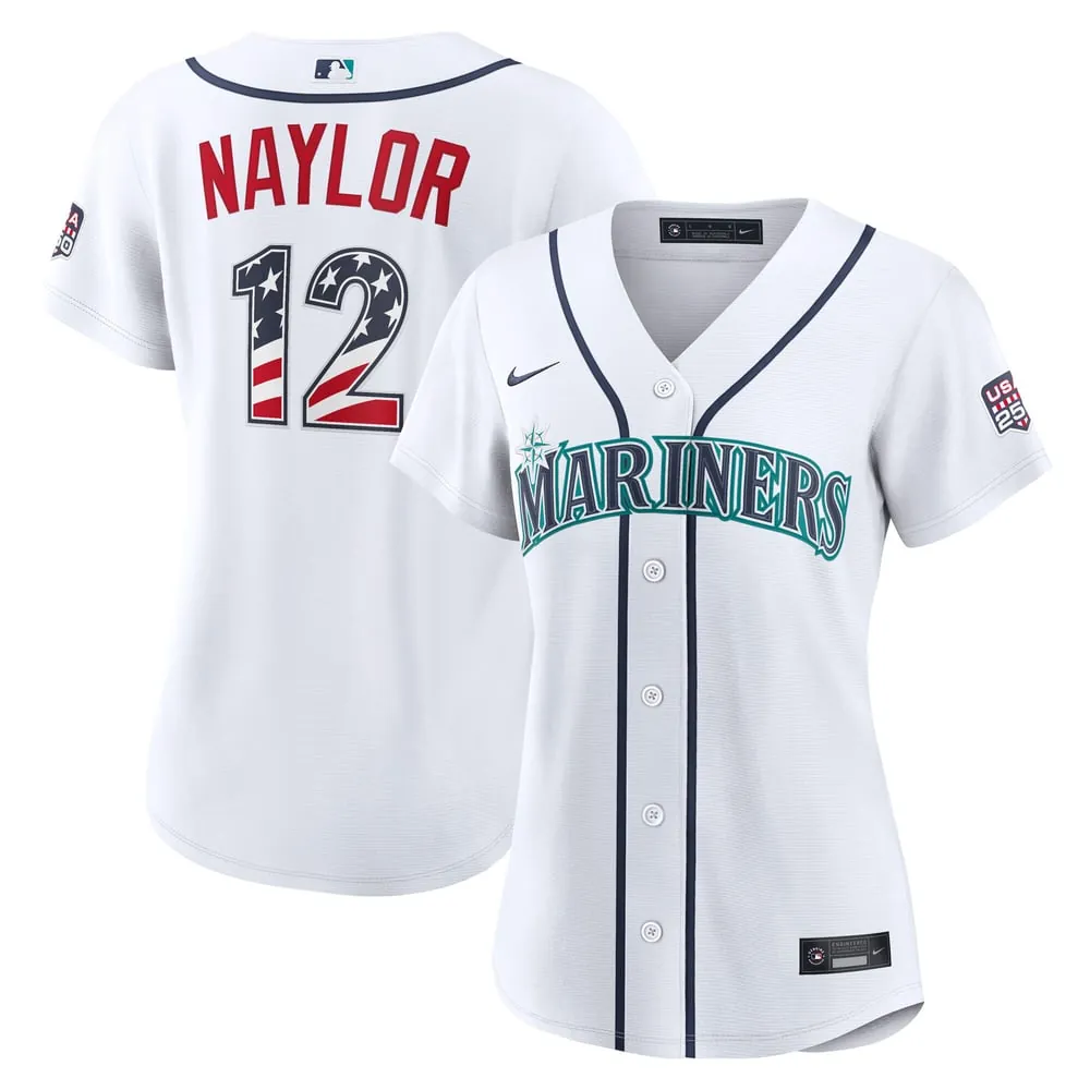 Fourth of July Women's Seattle Mariners Josh Naylor Nike White USA 250 Stadium Jersey