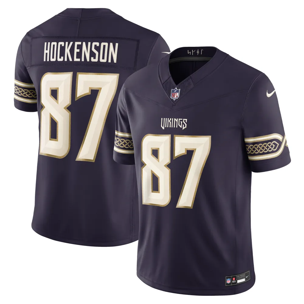 T.J. Hockenson Minnesota Vikings Nike 2026 Rivalries Collection Stitched Limited Jersey - Purple