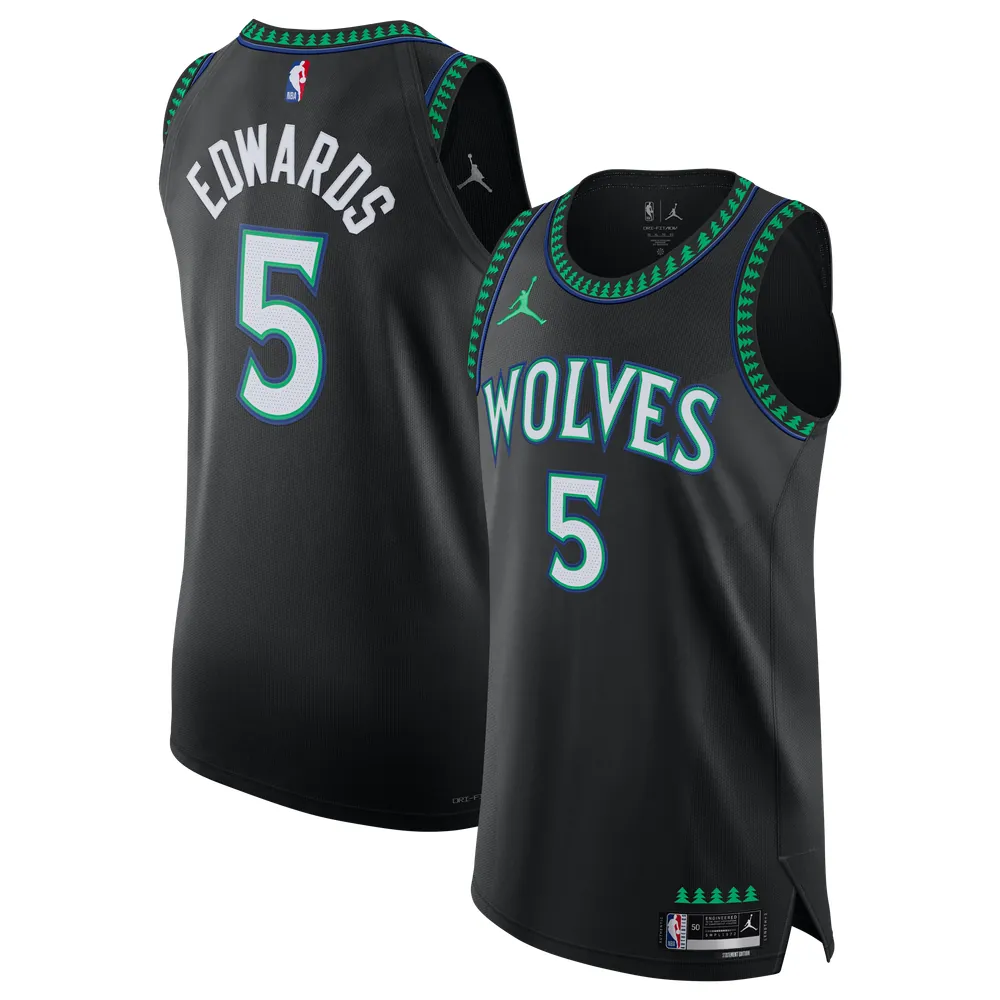 Anthony Edwards Minnesota Timberwolves Jordan Brand Authentic Jersey - Statement Edition - Black