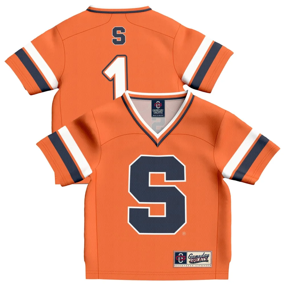 #1 Syracuse Orange GameDay Greats Toddler Lightweight Collegiate Football Fashion Jersey - Orange