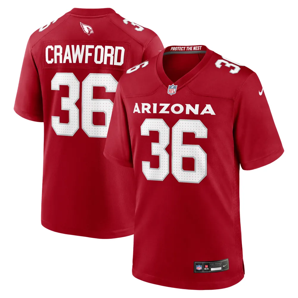Kitan Crawford Arizona Cardinals Nike Team Game Jersey -  Cardinal