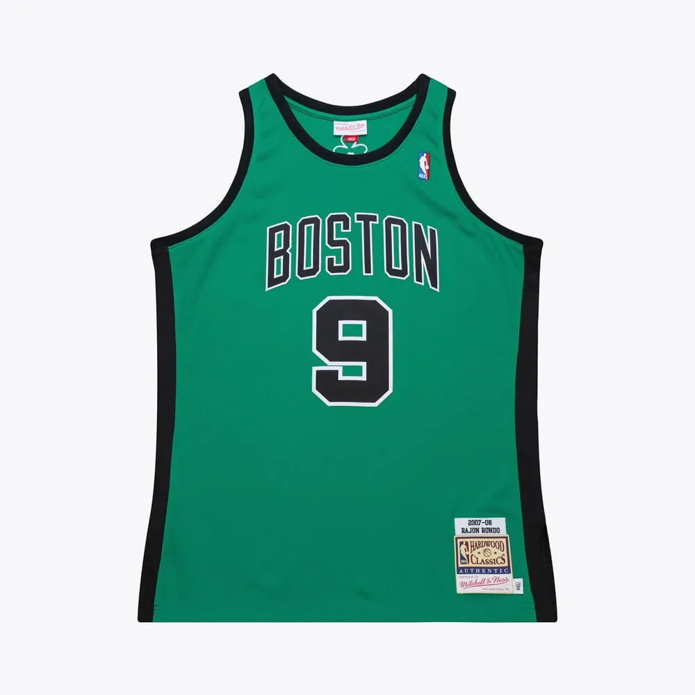 Rajon Rondo Boston Celtics Mitchell & Ness 2007-08 Hardwood Classics Authentic Jersey - Kelly Green