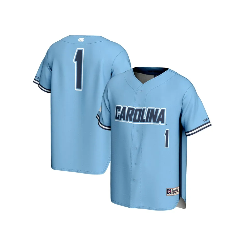 #1 North Carolina Tar Heels GameDay Greats Unisex Lightweight Baseball Fashion Jersey - Carolina Blue