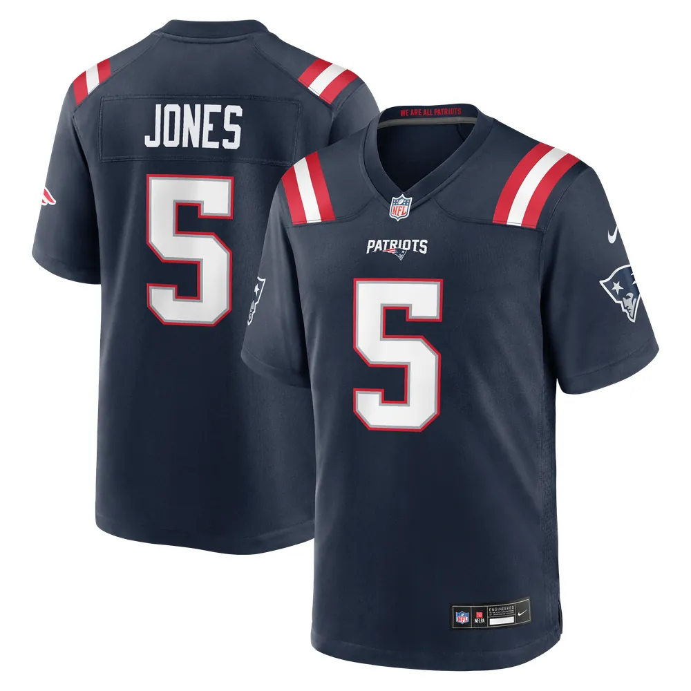 Dre'Mont Jones New England Patriots Nike Team Game Jersey - Navy