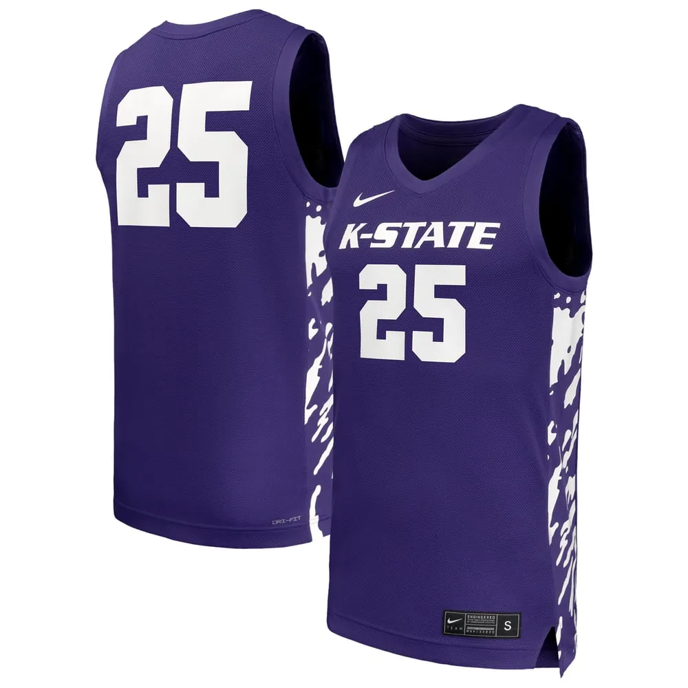 #25 Kansas State Wildcats Nike Replica Basketball Jersey - Purple