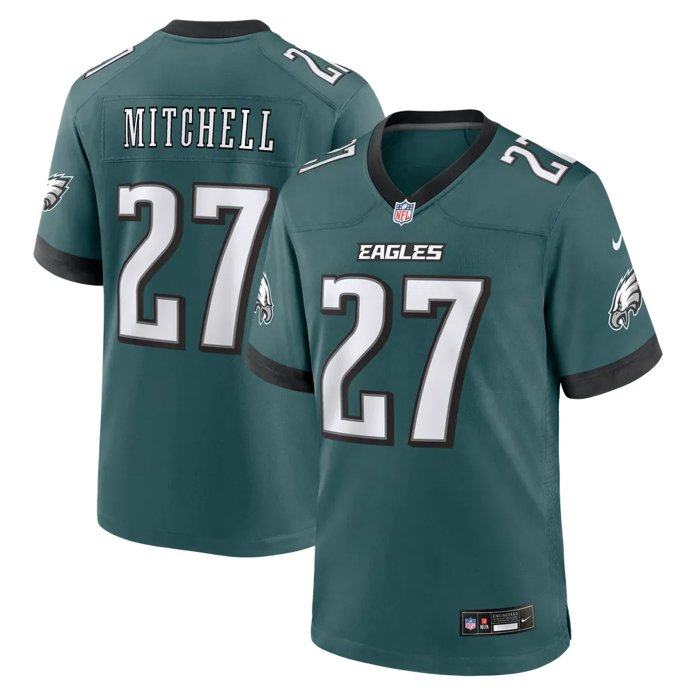 Quinyon Mitchell Philadelphia Eagles Nike Team Game Jersey -  Midnight Green