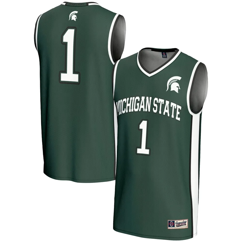 #1  Michigan State Spartans GameDay Greats  Lightweight Basketball Jersey - Green