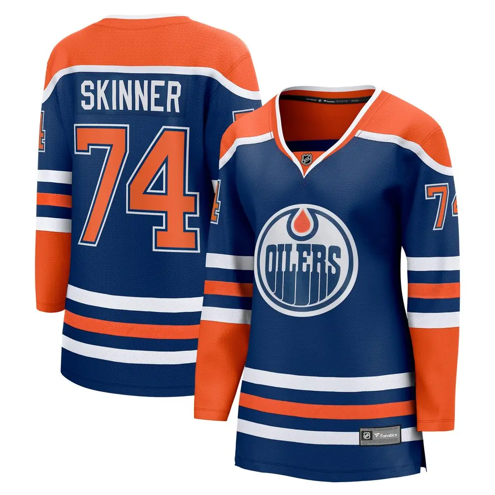 Stuart Skinner Edmonton Oilers Fanatics Women's Home Breakaway Player Jersey - Royal