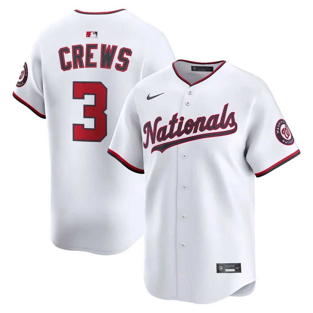 Dylan Crews Washington Nationals Nike Home Limited Player Jersey - White