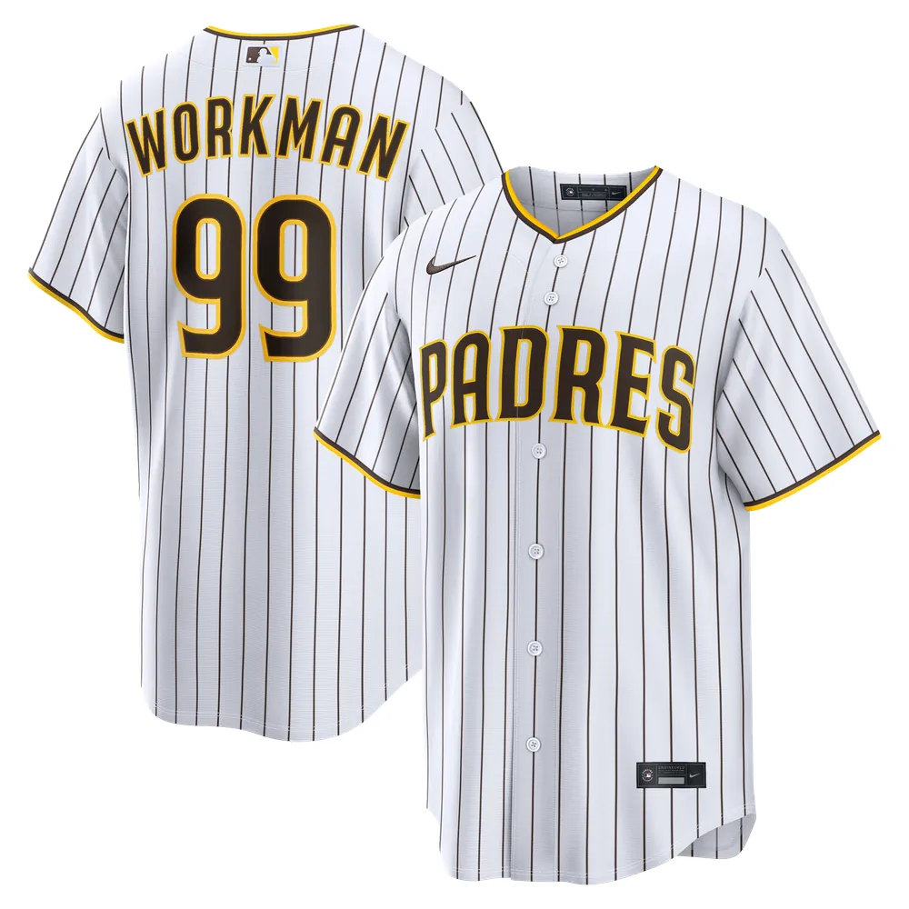Gage Workman San Diego Padres Nike Home Replica Jersey - White