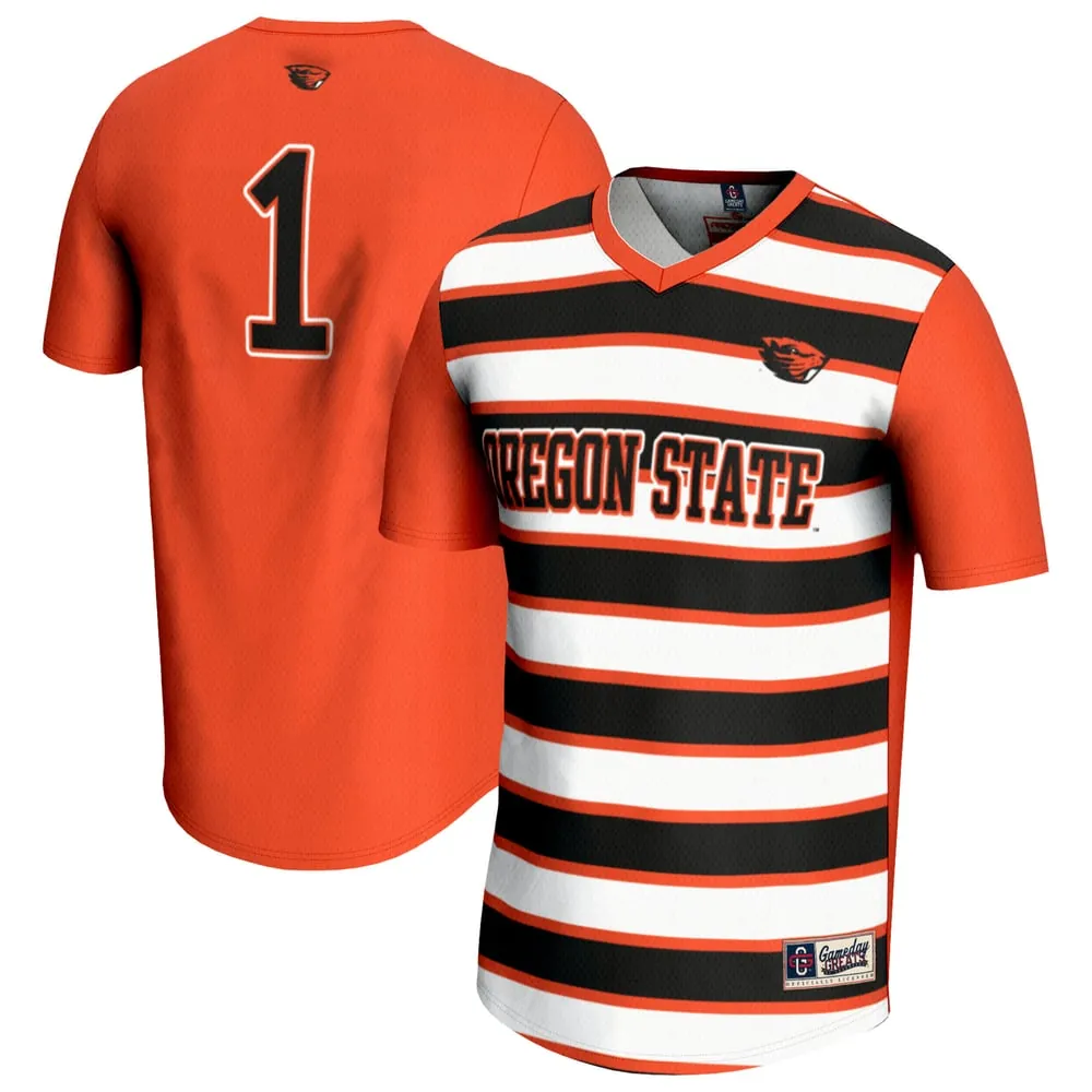 #1 Oregon State Beavers GameDay Greats Unisex Lightweight Soccer Fashion Jersey - Orange