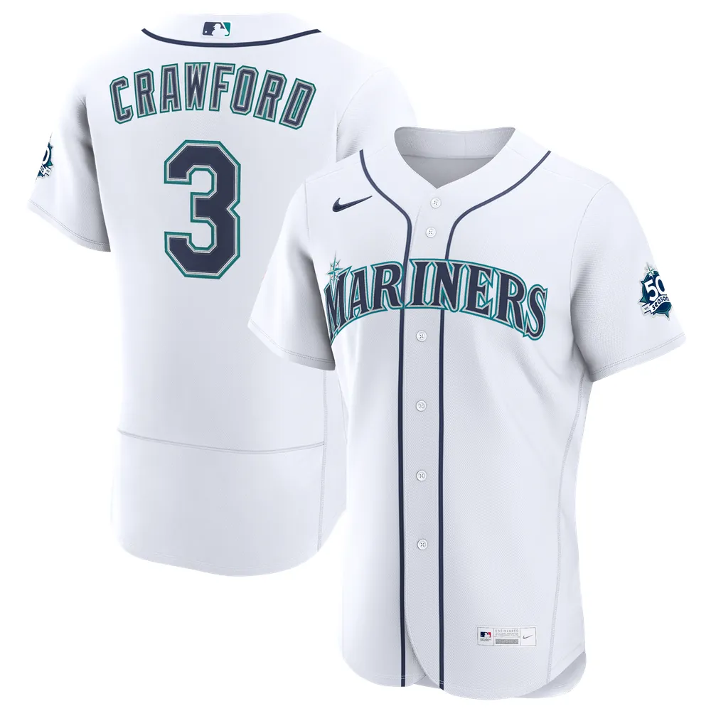 J.P. Crawford Seattle Mariners Nike Home 50th Season Authentic Jersey - White