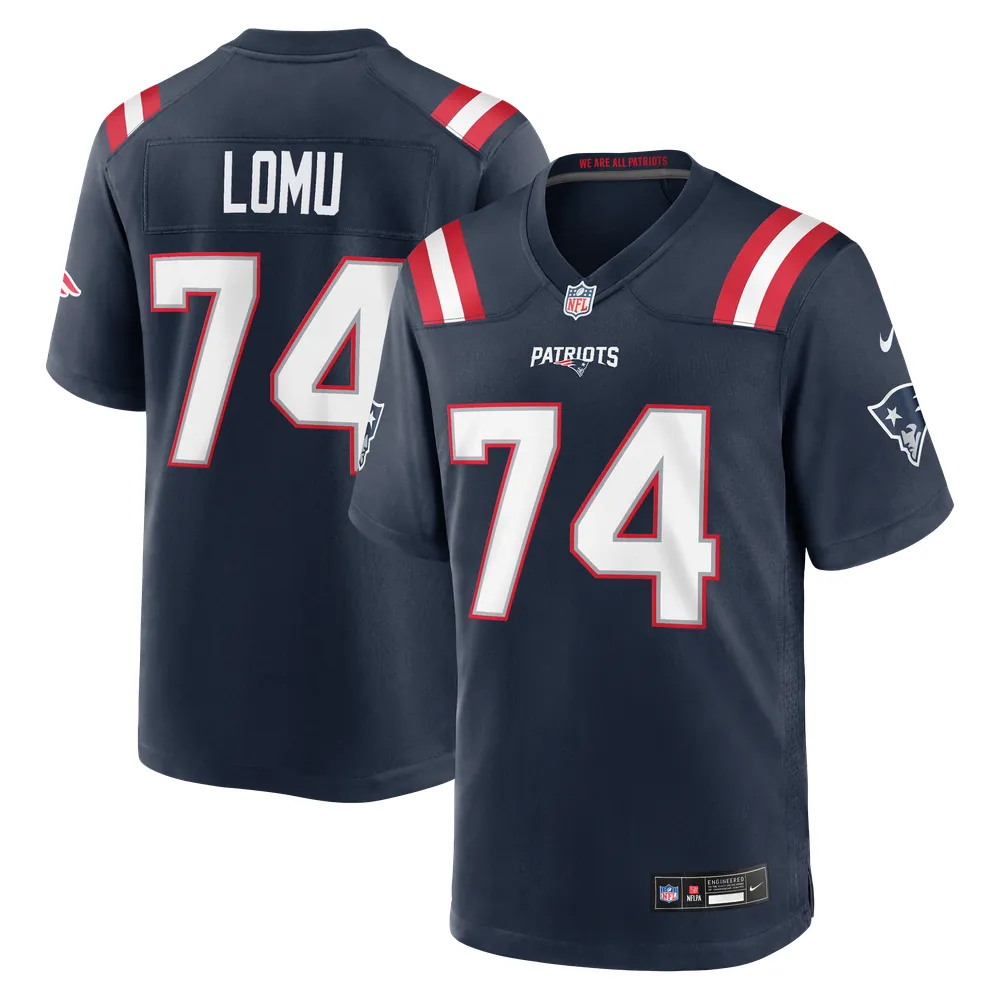 Caleb Lomu New England Patriots Nike Team Game Jersey - Navy
