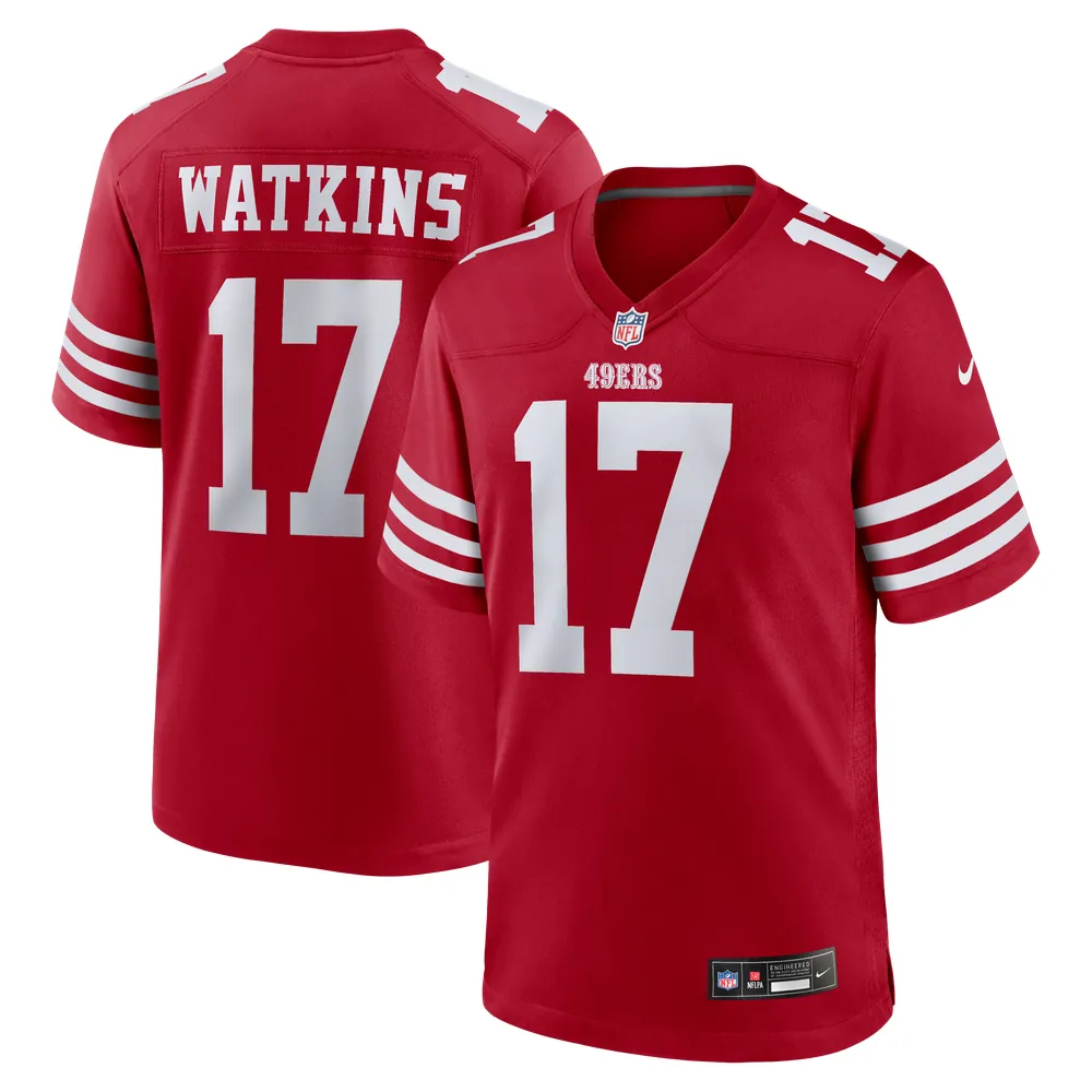 Jordan Watkins San Francisco 49ers Nike Team Game Jersey -  Scarlet