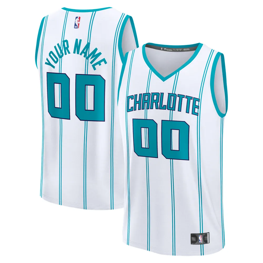 Charlotte Hornets Fanatics Youth Fast Break Custom Jersey - Association Edition - White