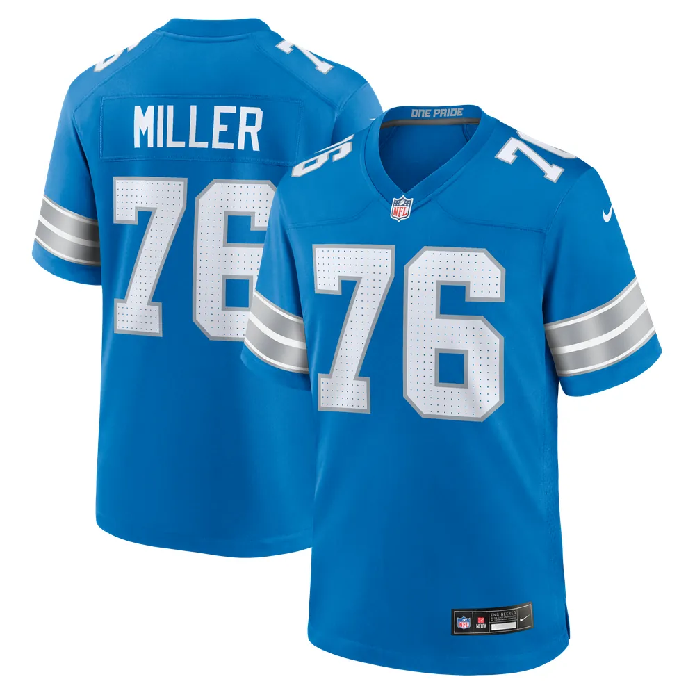 Blake Miller Detroit Lions Nike Team Game Jersey - Blue