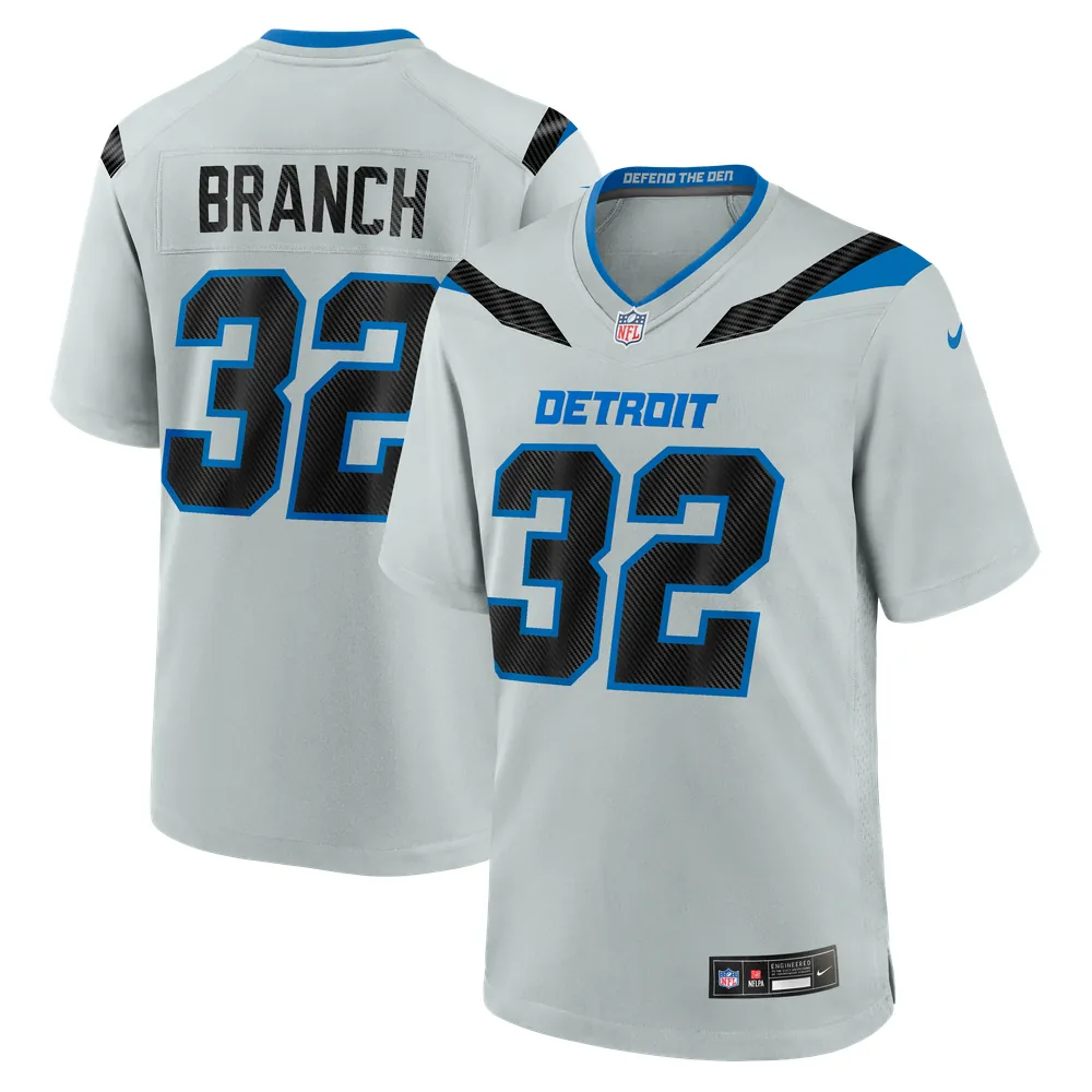 Brian Branch Detroit Lions Nike 2026 Rivalries Collection Game Jersey - Silver