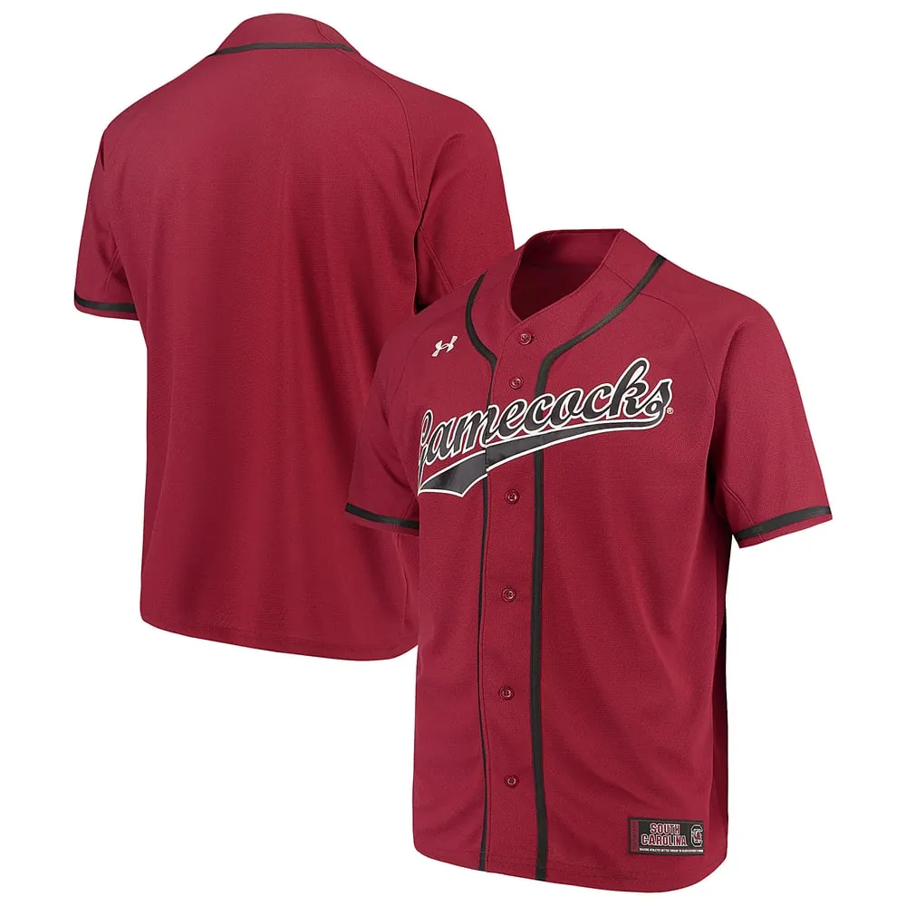 South Carolina Gamecocks Under Armour Performance Replica Baseball Jersey - Garnet