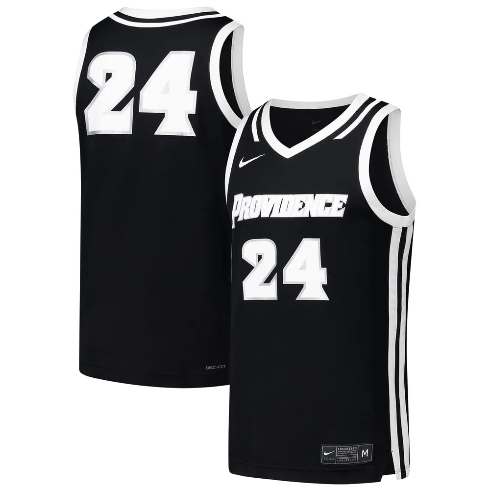 #24 Providence Friars Nike  Replica Basketball Jersey - Black