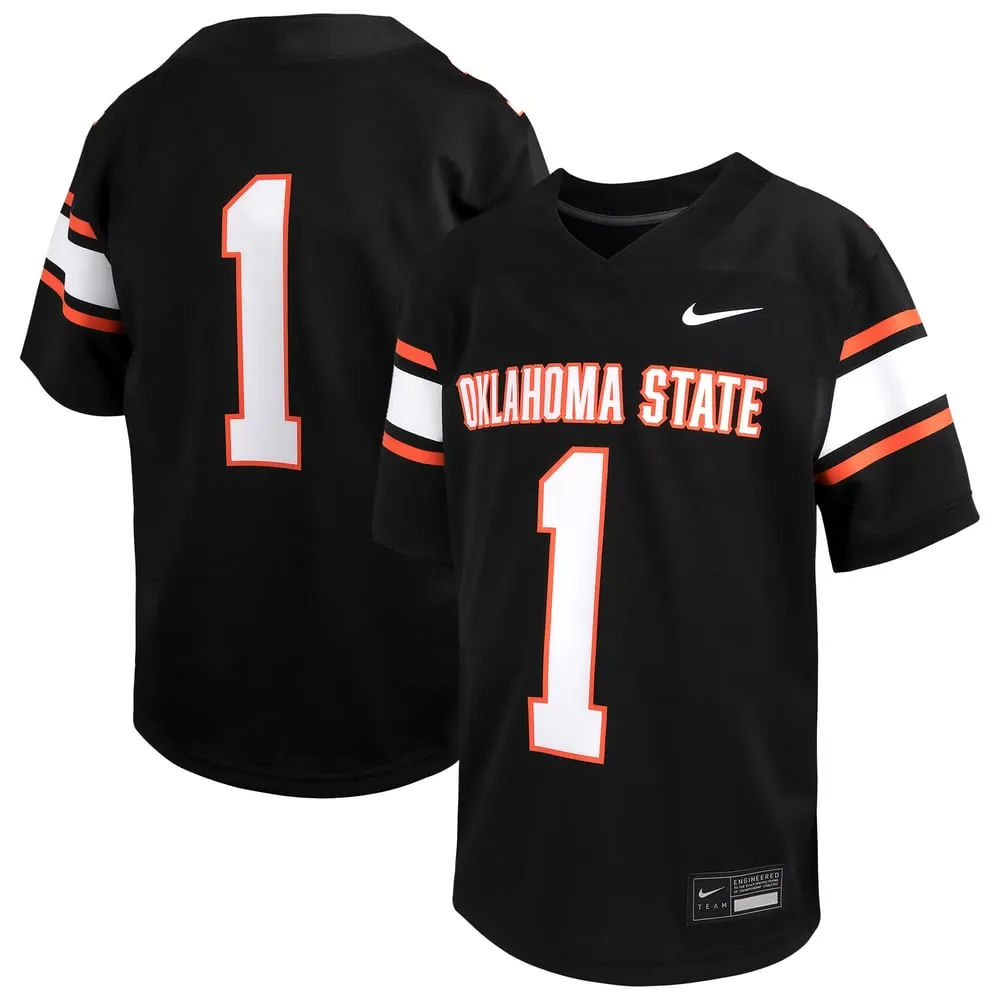 Oklahoma State Cowboys Nike #1 Youth Alternate Game Football Jersey - Black