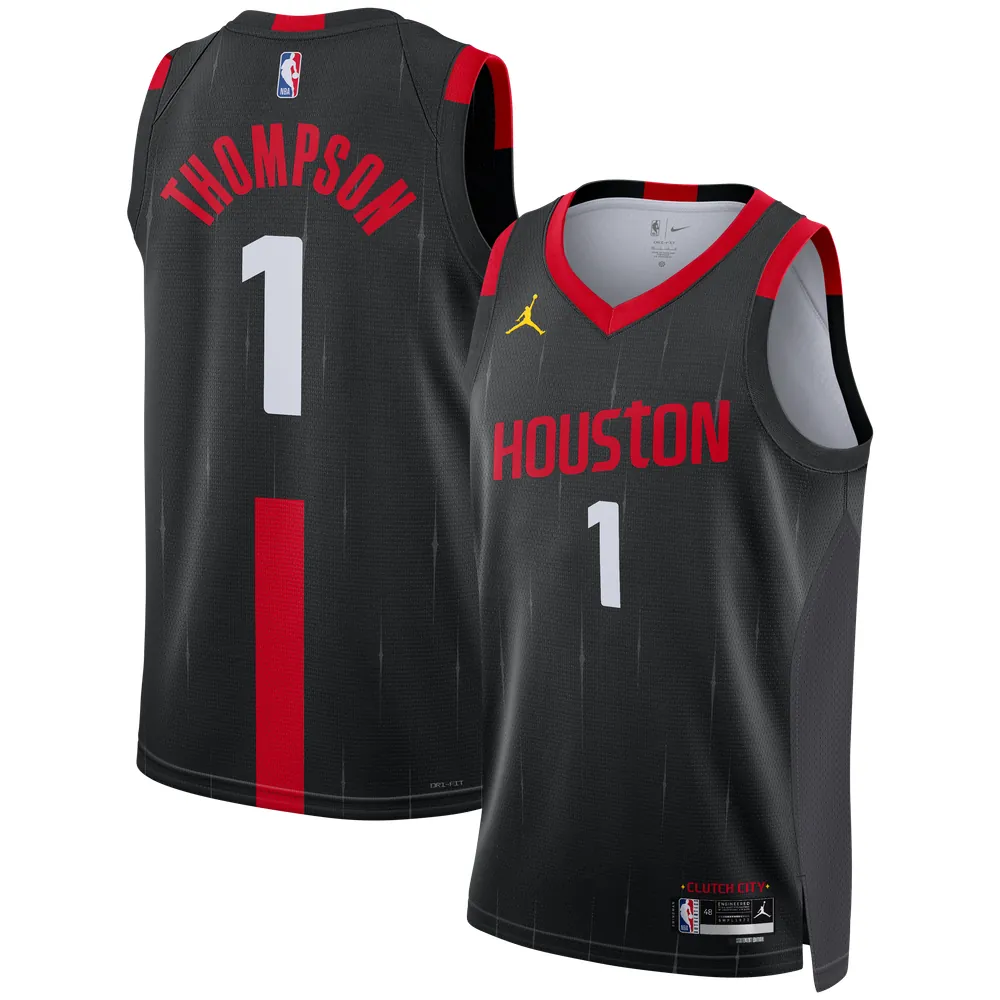 Amen Thompson Houston Rockets Jordan Brand Unisex Swingman Jersey - Statement Edition - Black