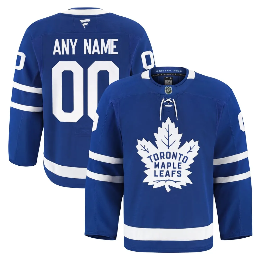 Toronto Maple Leafs Fanatics Home Authentic Pro Custom Jersey - Blue