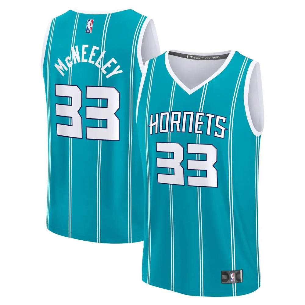 Liam McNeeley Charlotte Hornets Fanatics Fast Break Replica Jersey - Teal - Icon Edition