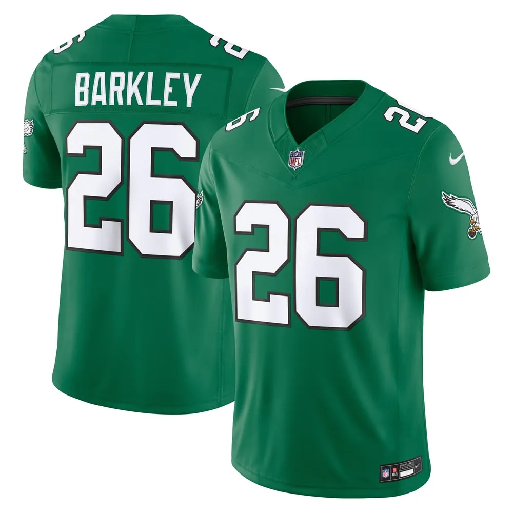 Saquon Barkley Philadelphia Eagles Nike Alternate Vapor F.U.S.E. Stitched Limited Jersey - Kelly Green