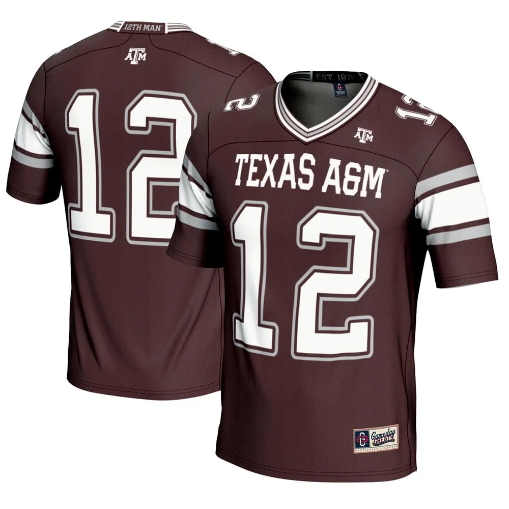 #12 Texas A&M Aggies GameDay Greats Youth Football Lightweight Fashion Jersey - Maroon