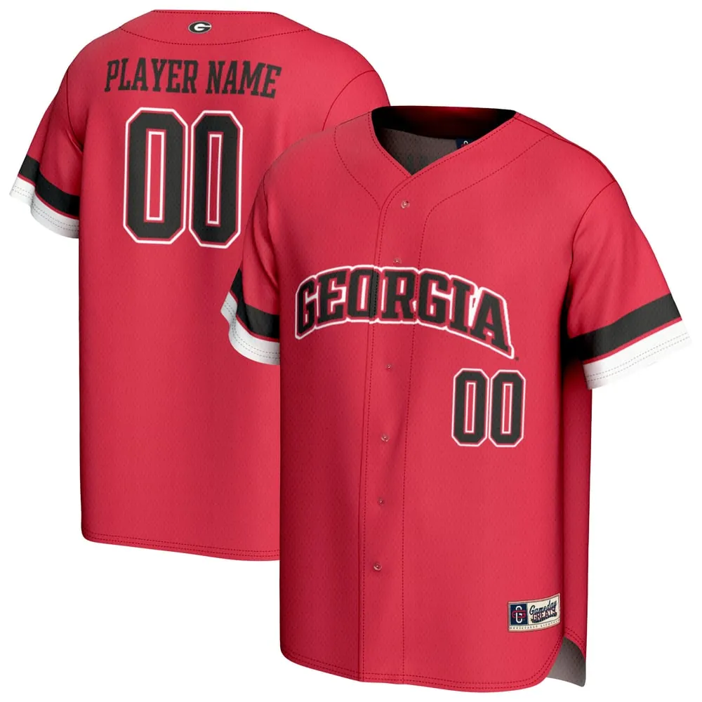 Georgia Bulldogs GameDay Greats Unisex Baseball Fashion Jersey - Red