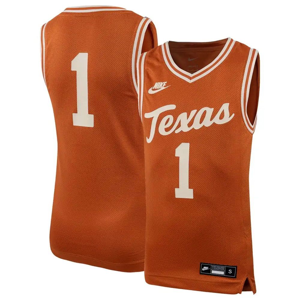 #1 Texas Longhorns Nike Youth Icon Replica Basketball Jersey - Texas Orange