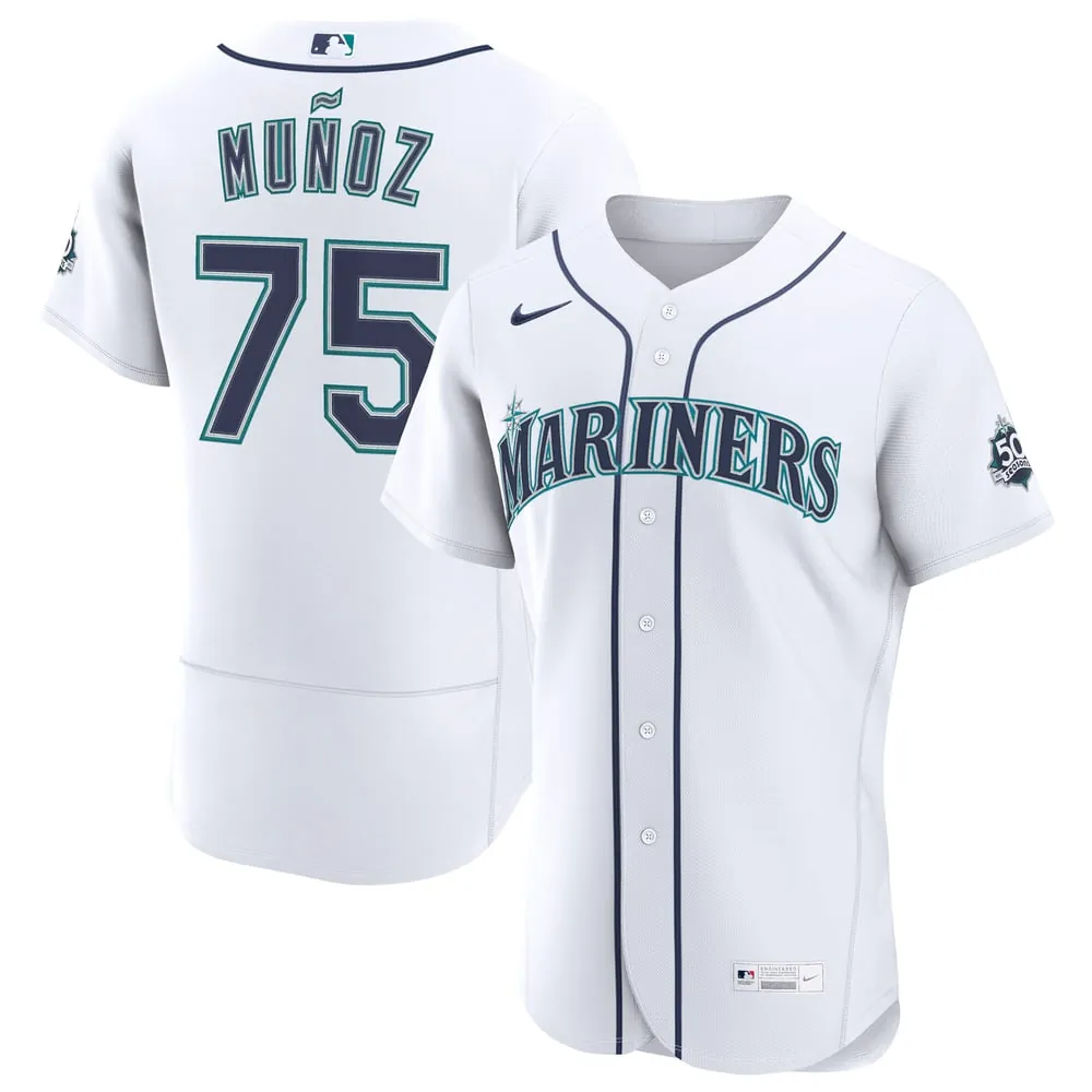 Andres Munoz Seattle Mariners Nike Home 50th Season Authentic Jersey - White
