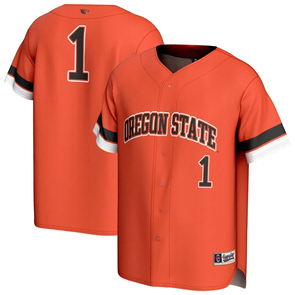 #1 Oregon State Beavers GameDay Greats Unisex Collegiate Baseball Fashion Jersey - Orange