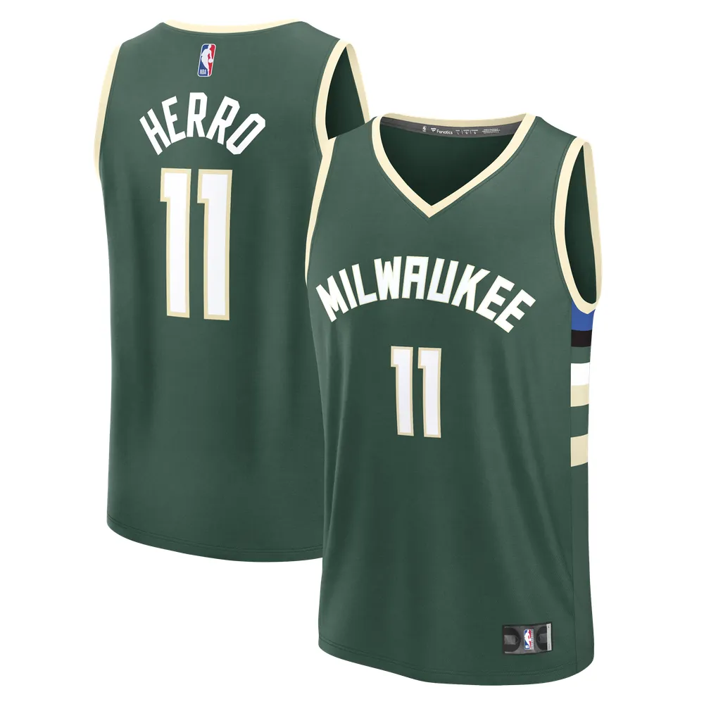 Tyler Herro Milwaukee Bucks Fanatics Fast Break Replica Jersey - Icon Edition - Hunter Green