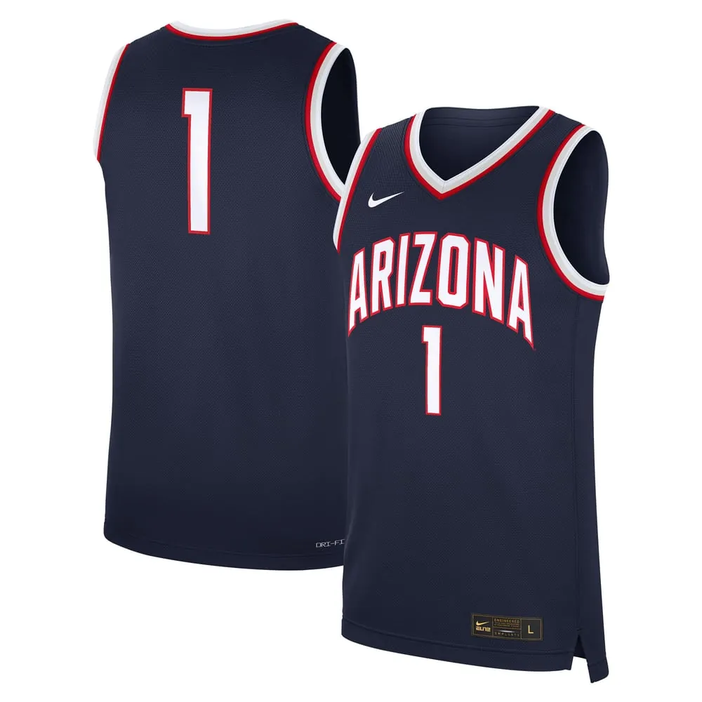 #1 Arizona Wildcats Nike Road Replica Jersey - Navy