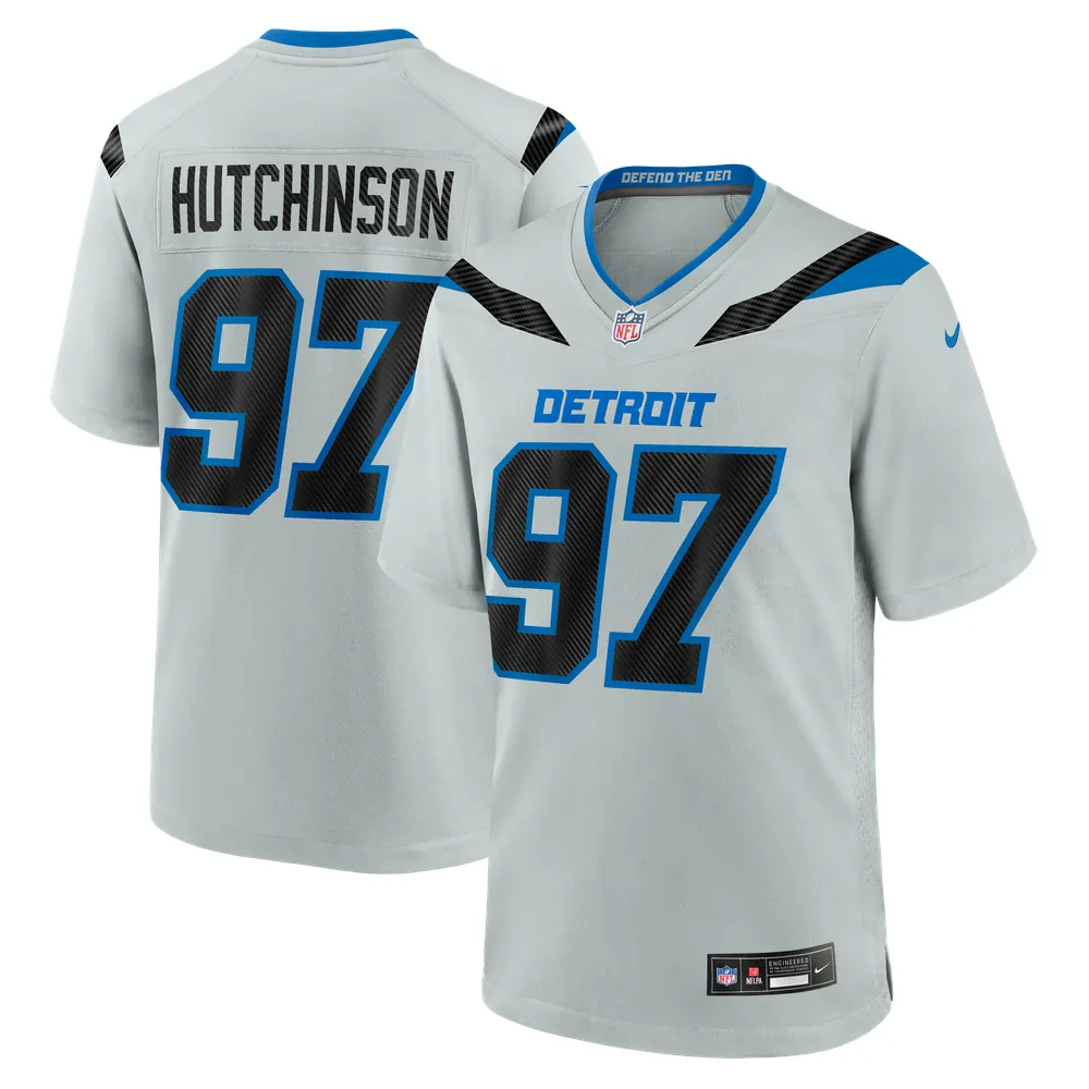 Aidan Hutchinson Detroit Lions Nike 2026 Rivalries Collection Game Jersey - Silver