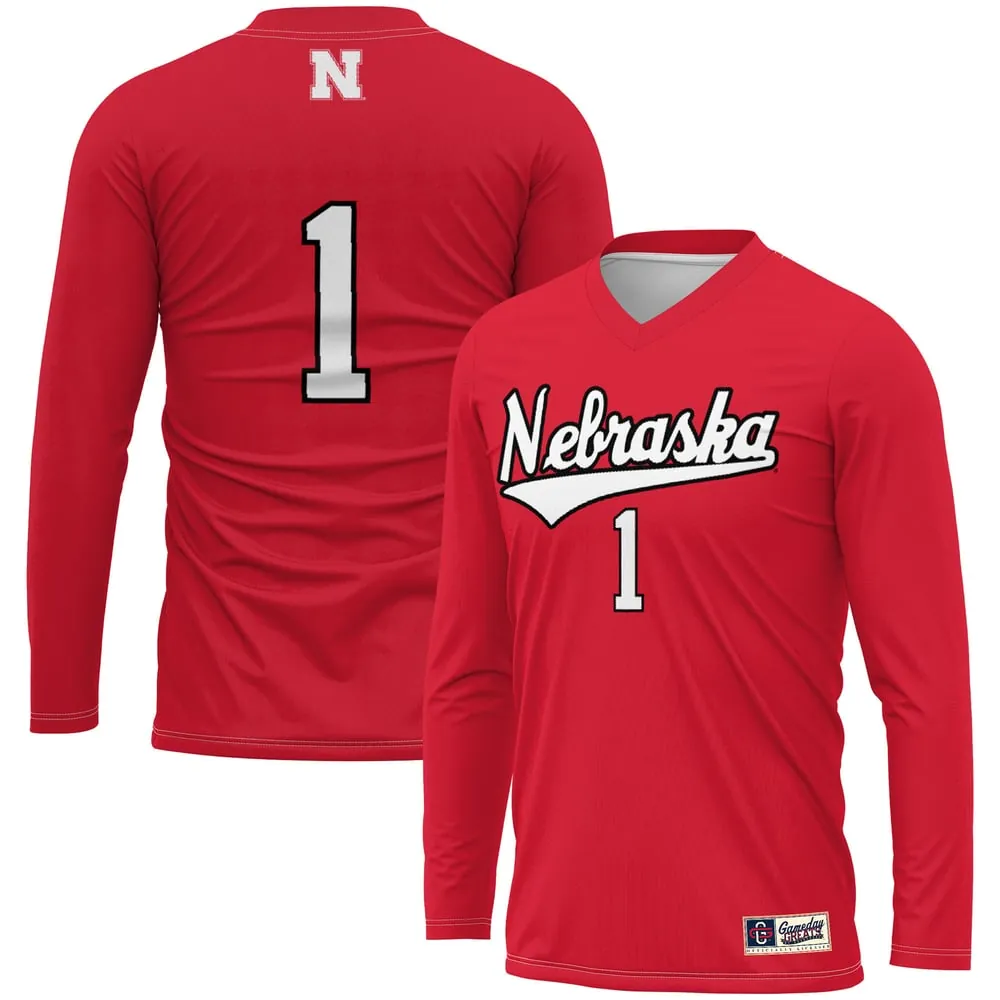 #1 Nebraska Huskers GameDay Greats Unisex  Lightweight Volleyball Jersey - Scarlet