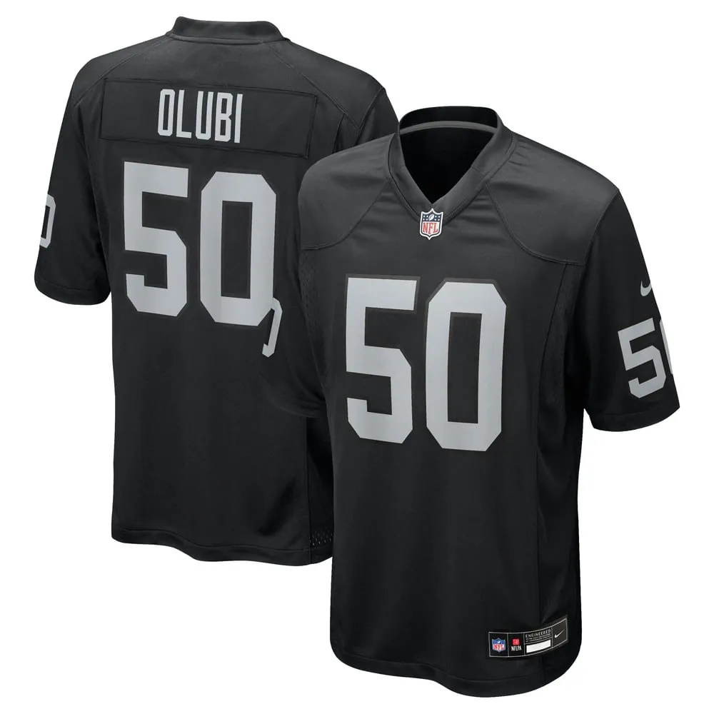 Segun Olubi Las Vegas Raiders Nike Team Game Jersey -  Black